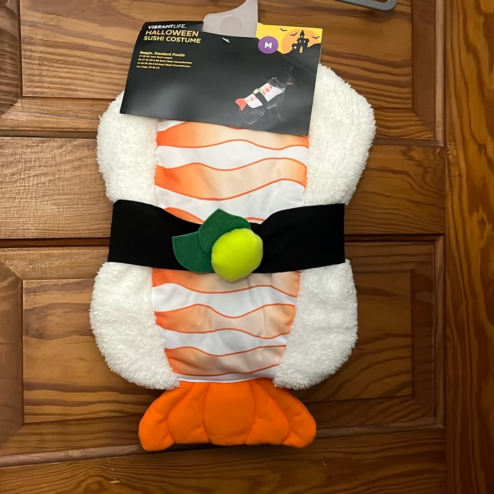 Sushi roll dog costume